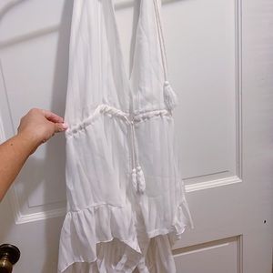 Sheer cover up with a halter tie